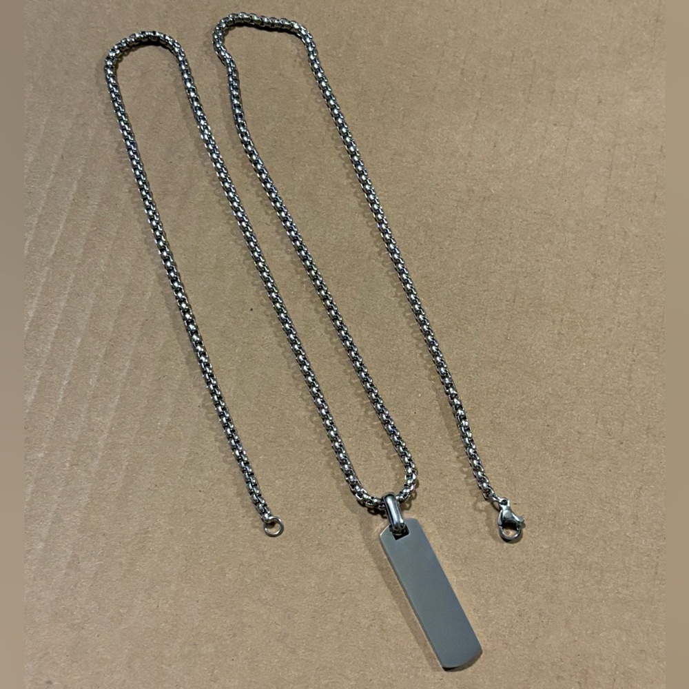 Silver Plated Dog Tag Chain